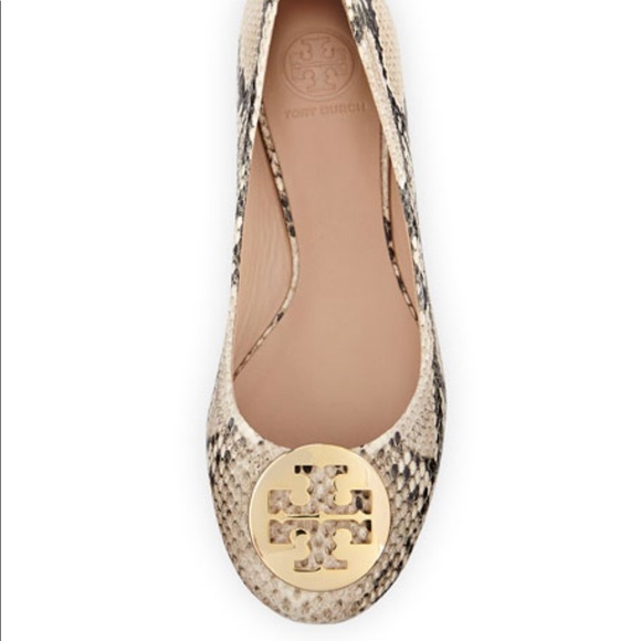 Tory Burch Shoes - Tory Burch Reva Snake-Print Ballerina Flat, sz 7